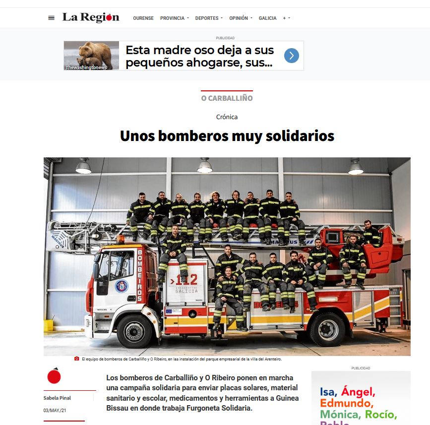Artículo en La Región de Ourense