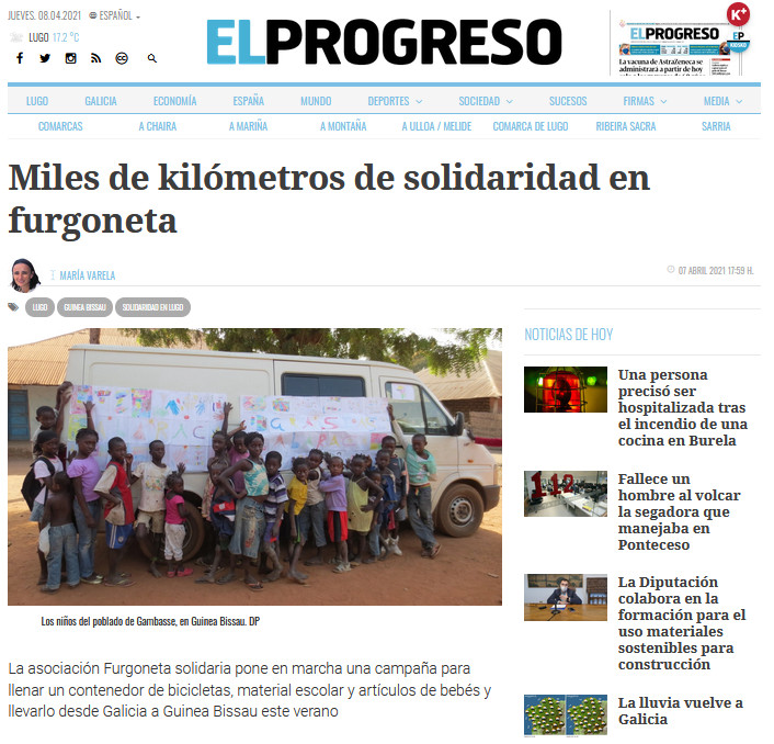 Artículo en El Progreso de Lugo